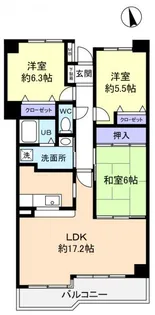 アイングレース八千代【4階】の間取り