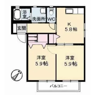 エポック・ヴィラA棟【1階】の間取り