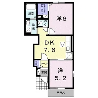 サニーハイツ・キド II【1階】の間取り