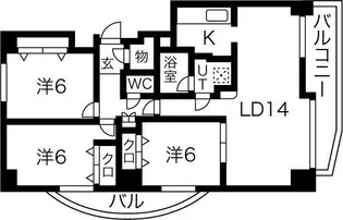 プレインアヴェニュー【5階】の間取り