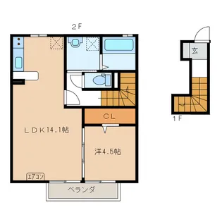 G-room飯柄【2階】の間取り