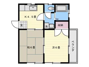 中迫ハイツ【2階】の間取り