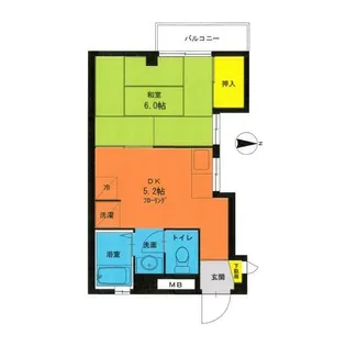 リバーサイド丸山【4階】の間取り