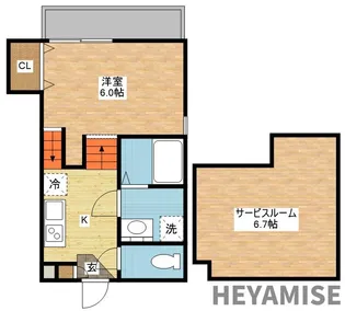 ヴィオラ金堀【1階】の間取り