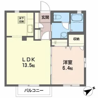 ドエル割波【1階】の間取り