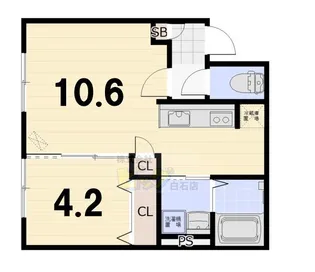 ジーハイム美園【2階】の間取り
