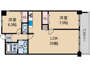セゾン若園【2階】の間取り