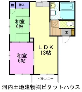 コーポラスあずまC【2階】の間取り
