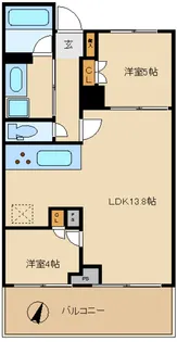 ドゥーエ大宮【11階】の間取り