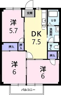 オーキッドSANO・B【2階】の間取り