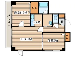 グランステ-ジN26【3階】の間取り