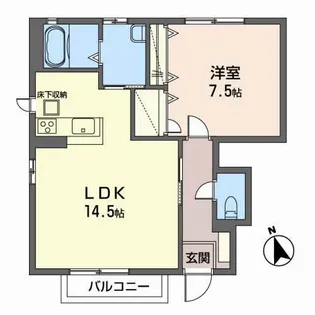 オーセントII C【1階】の間取り