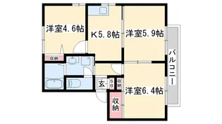 ディアス21 B棟【2階】の間取り