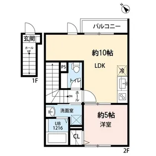 BLUE MOON VILLA【1階】の間取り