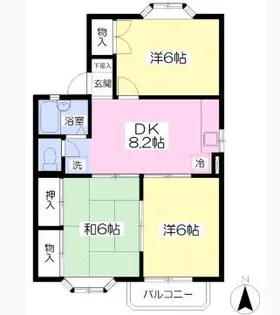 アルファコート花巻A【1階】の間取り