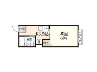 ハイム小田【2階】の間取り