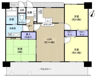 スターランド南蟹屋【6階】の間取り