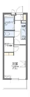 レオパレスゆうなぎ【1階】の間取り