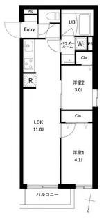 プレセダン千駄木【4階】の間取り