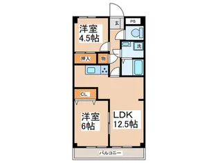 グランメ-ル富士見が丘【2階】の間取り
