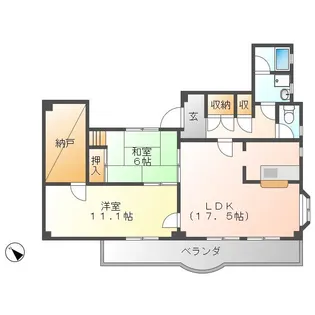 チェリーハイツII【2階】の間取り