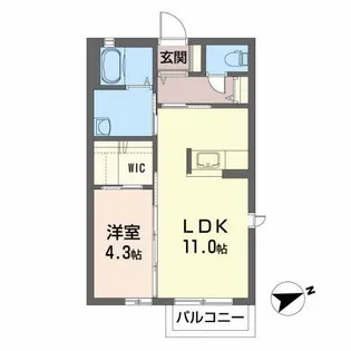 クラヴィエ宮脇通り【2階】の間取り