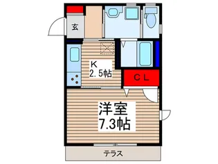 シャーメゾン霞ヶ関【1階】の間取り