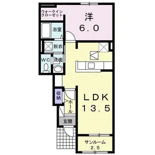 リッチ・ノールI【1階】の間取り
