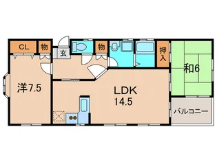 村田アパ-ト【1階】の間取り