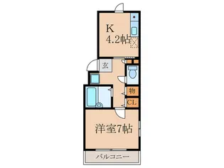 ザイテベルクII【2階】の間取り