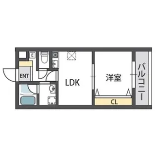 ドゥミルアン東大阪【6階】の間取り