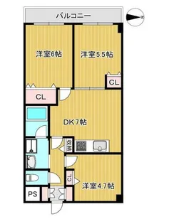 メゾン・ド・クール【3階】の間取り