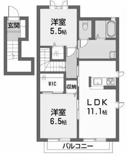 モダンヴィレッジ A・B・C・D棟【2階】の間取り