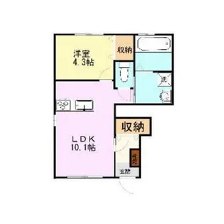 SHELL leben新外【1階】の間取り