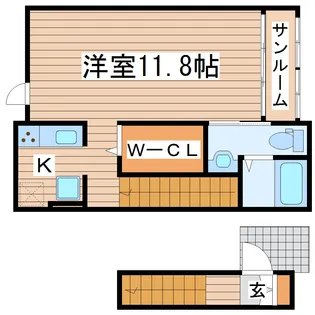 カーサ・フィオーレ【2階】の間取り