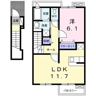 アルワクトC【2階】の間取り