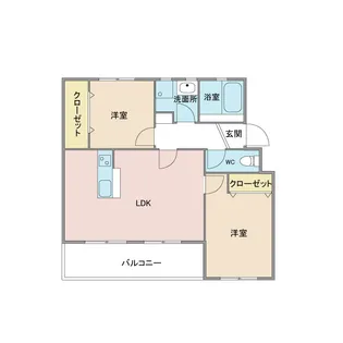 リルームス明野西【4階】の間取り
