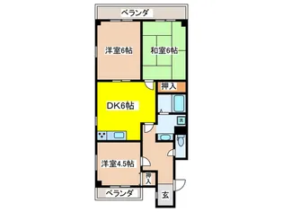 サニーハイム千早【2階】の間取り