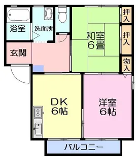 ベルテ伊藤D棟【1階】の間取り