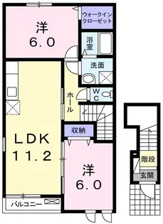 ピュアシス【2階】の間取り