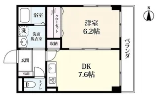 シンフォニィ駅前中央【6階】の間取り