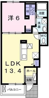ブラウベルク青山【1階】の間取り