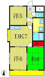 ニューサンピアヤスヅカ【1階】の間取り