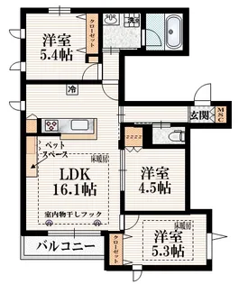 ルクステラス【2階】の間取り