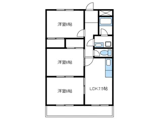 サザンフィールド【3階】の間取り