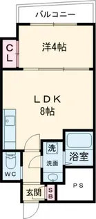 ラシーヌ宿院【7階】の間取り