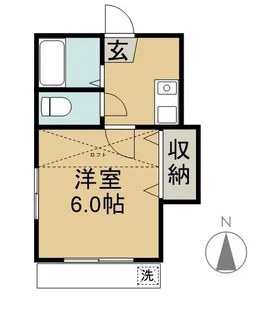 ボヌール若水【2階】の間取り