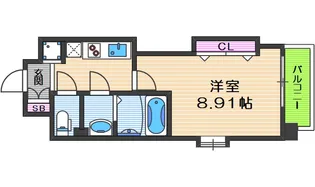 Luxe難波西III【12階】の間取り