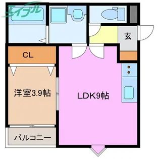 LE COCON 四日市X【1階】の間取り