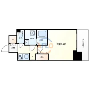 エスライズ東本町【5階】の間取り